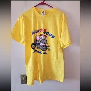 Vtg y2k biker wild old hogs graphic t-shirt motorcycle size mens large